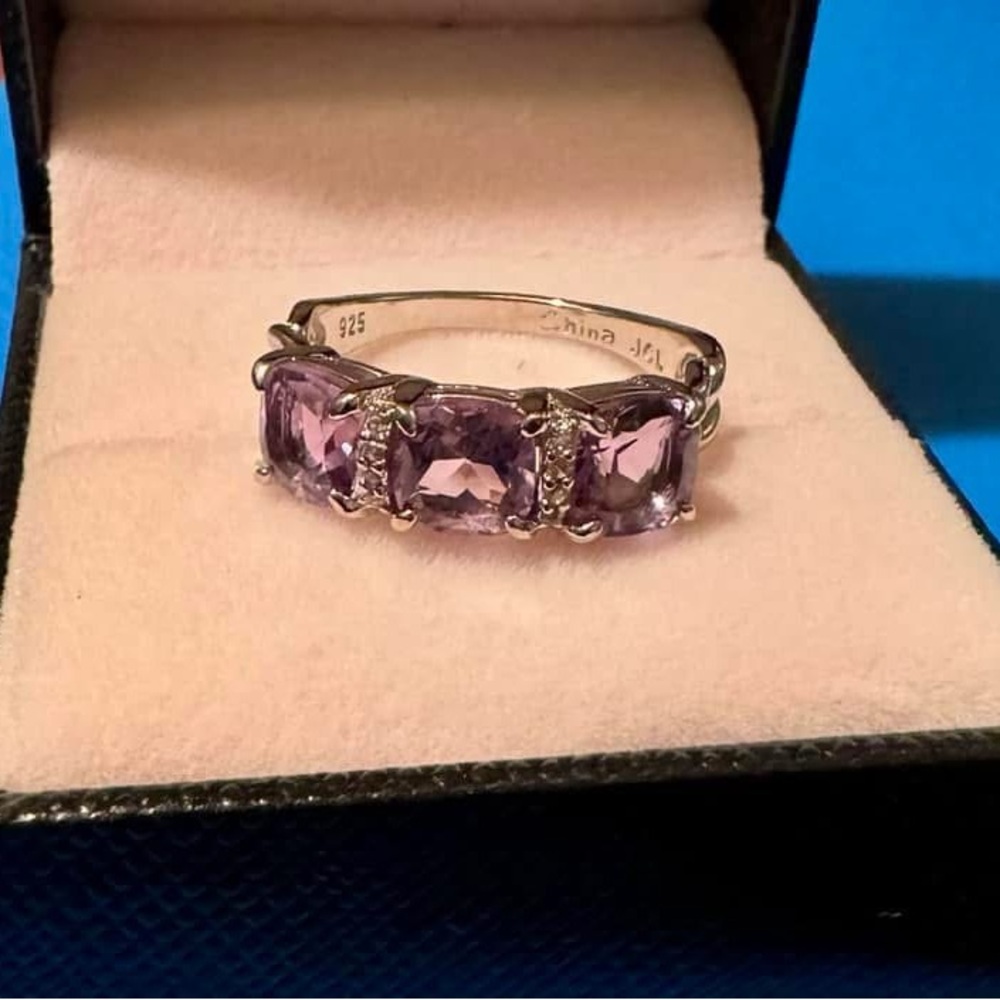 JTV Amethyst Silver Ring